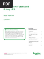 APC White Paper - Comparison of Static and Dynamic UPS