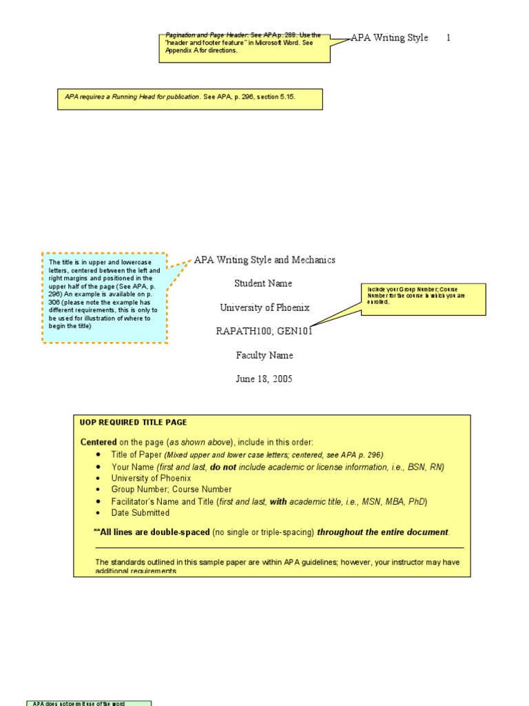 APA style Citation Apa Style