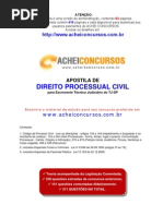 Apostila de Direito Processual Civil para Escrevente Técnico Judiciário do TJSP (2012)