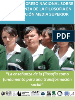 Primer Congreso Nacional sobre la Enseñanaza de la FILOSOFIA en la Educación Media Superior