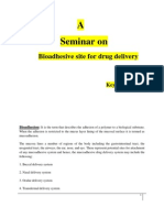 Seminar On Bioadhesive Site For Drug Delivery