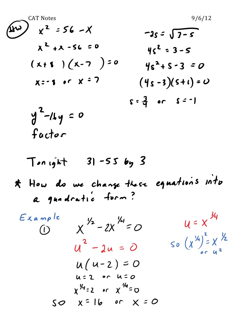 CAT Notes 9/6/12 | PDF