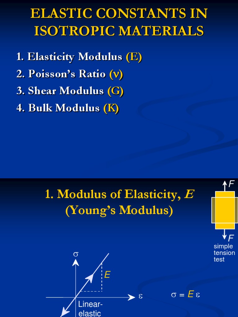 12.elastic Constants PDF Elasticity (Physics) Chemistry