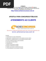 Apostila de Atendimento ao Cliente para Concursos