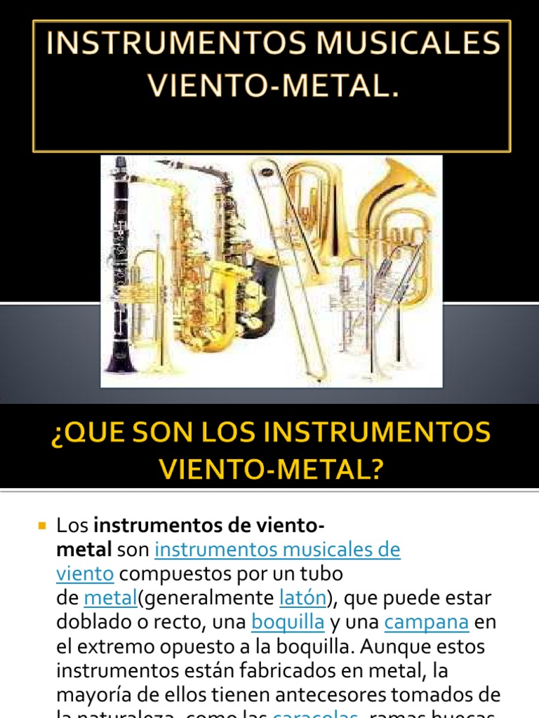 Instrumentos de Viento-Metal: Historia y Tipos | PDF | Organologia ...