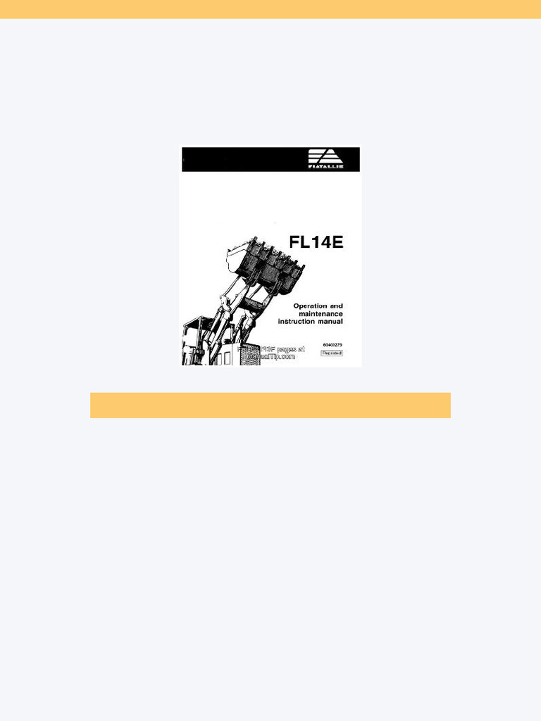 Fiat Fl14E Om Maint Instr Manual | PDF | Do It Yourself | Computing