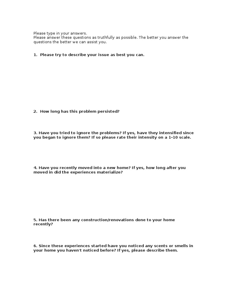 Case Questionnaire 2 | PDF | Self-Improvement | Wellness