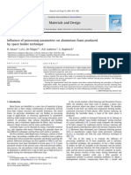 In Uence of Processing Parameters On Aluminium Foam Produced