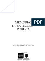MEMORIAS DE LA ESCUELA PUBLICA