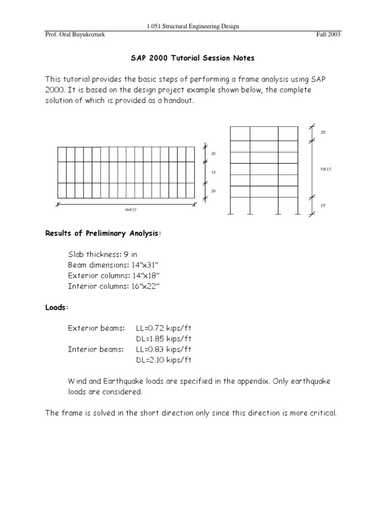 SAP2000 Tutorial | PDF | Teaching Methods & Materials