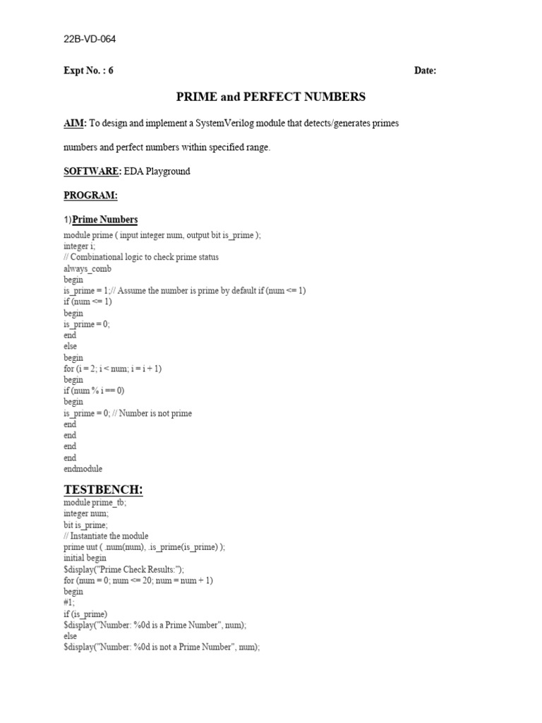 Expt Rem Vaibhav | PDF | Prime Number | Computer Programming