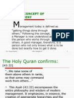 Quraan and Management