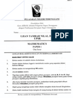 Matematik K1 - Tambah Nilai - Terengganu 2012