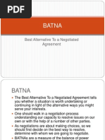 BATNA: Best Alternative To The Negotiated Agreement - The | PDF ...