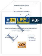 Project Report On Risk MGT in Life Insurance