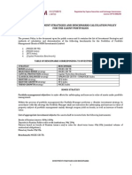 List of Investment Strategies and Benchmarks Calculation Policy For The Client Portfolios