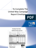 Power Point How To Complete The UW Campaign Report Envelope Company Coordinators and Loaned Executives