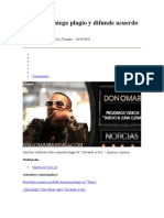 Don Omar Niega Plagio y Difunde Acuerdo Con EMI