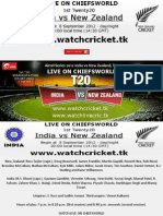Live IND vs NZL t20 Match