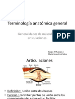 Terminología Anatómica General Art y Mus