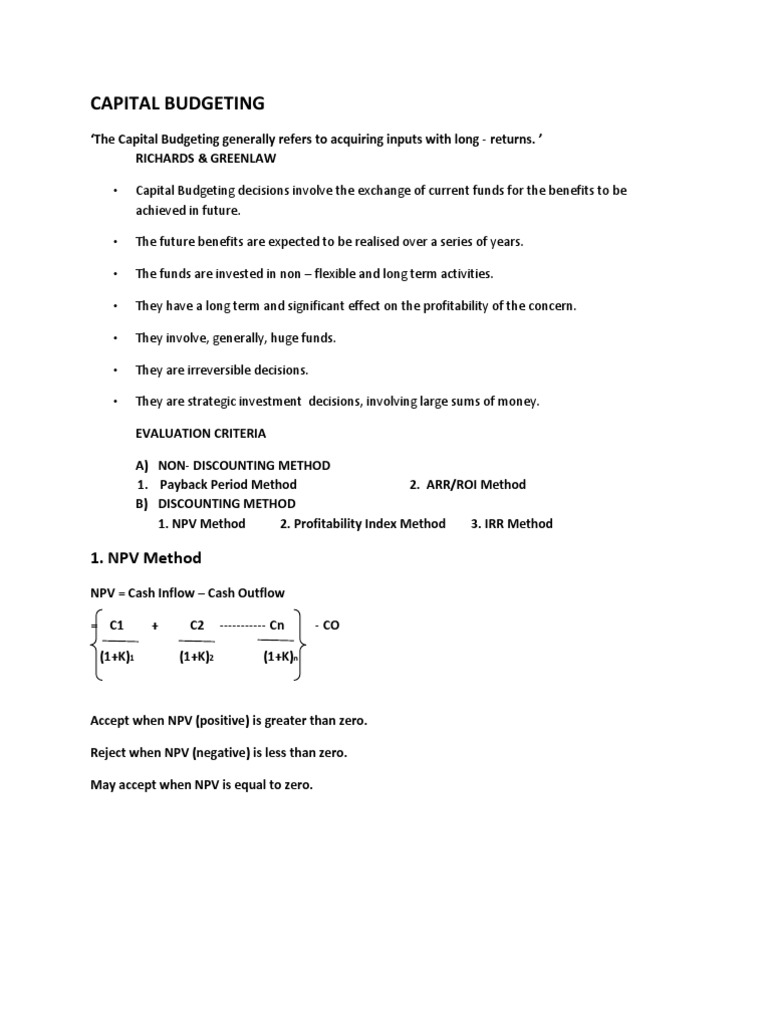 Capital Budgeting | PDF