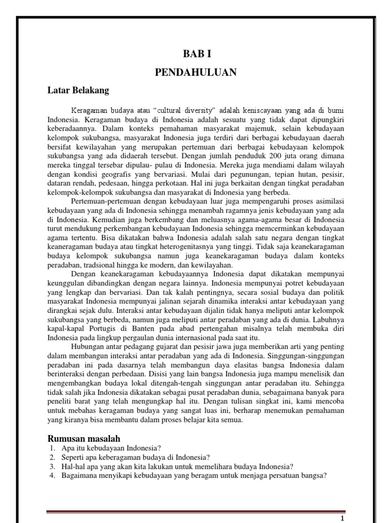 Contoh Makalah Ips Keaneragaman Budaya Jajaran Soal