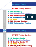 SAP ERP Testing, SAP Automation Testing, HP QTP 11, HP ALM