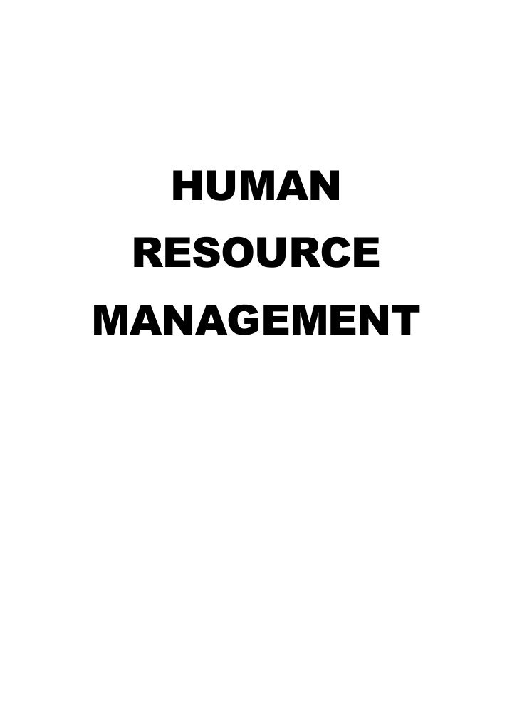 Effective Human Resource Management Strategies | PDF
