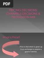 8. Pricing Decisions, Channel Decisions & Promotion Mix