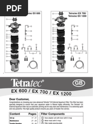 Tetratec Manual | PDF | Filtration | Valve