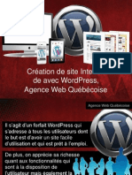Création de site Internet de avec WordPress- Agence Web Québécoise