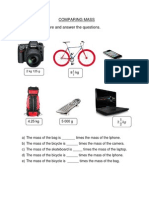 Comparing Mass Look at The Picture and Answer The Questions