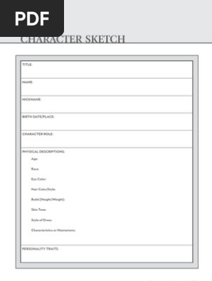 30Days Character Sketch