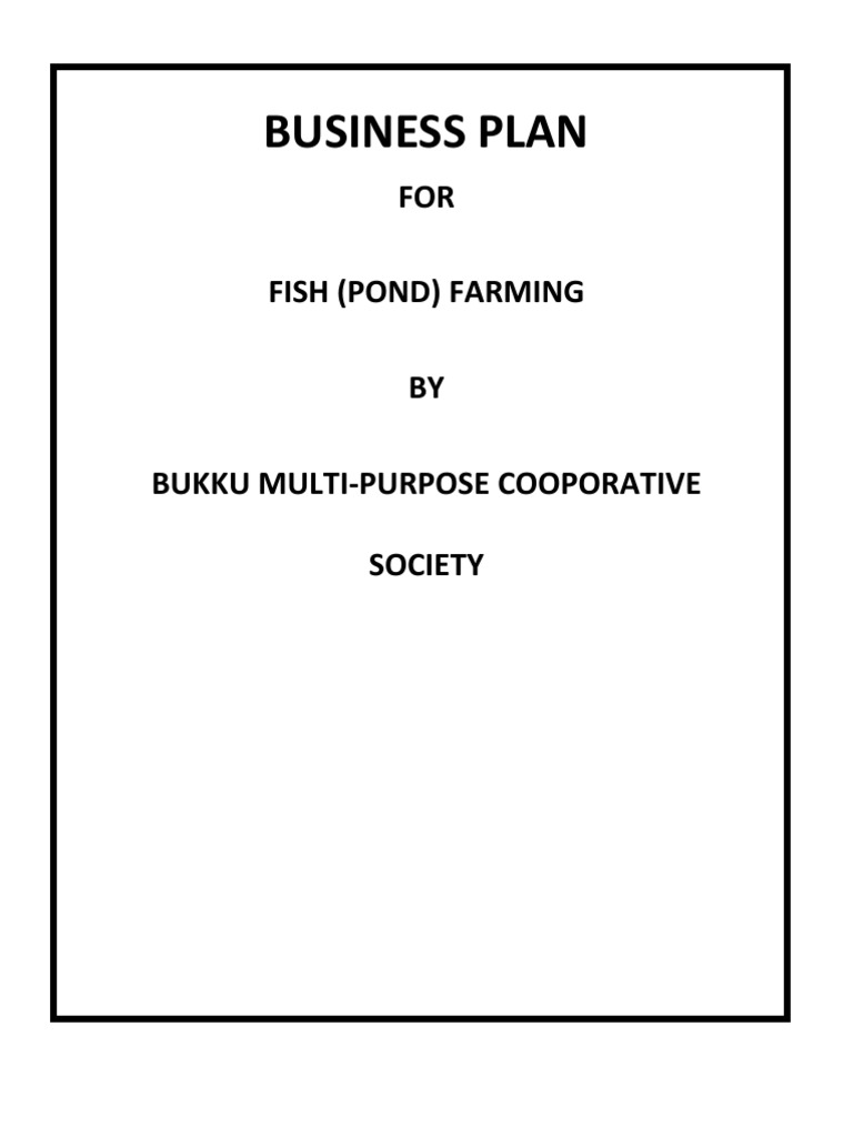 writing a business plan for fish farming