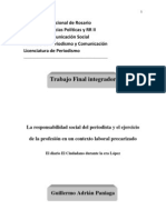 TFI - Guillermo - Paniaga - La Responsabilidad Social Del Periodista y El Ejercicio de La Profesión en Un Co