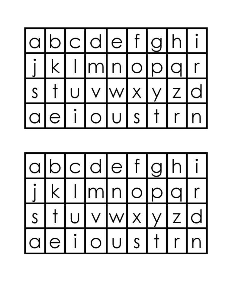 Letter Tiles PDF