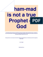 Muham-mad is Not a True Prophet of God