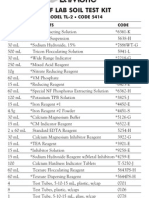 Soil test kit instructions and reagent list