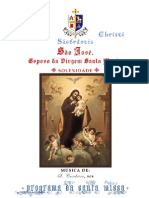 Programa da Missa de S. José