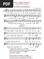 Programa Da Missa de Santa Teresa de Jesus