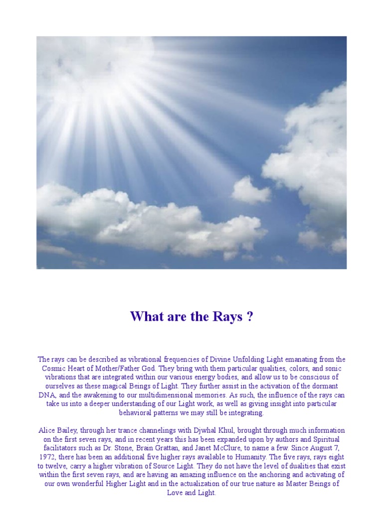 What Are The Rays | PDF | Self-Improvement