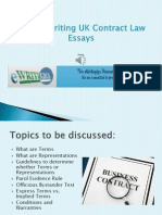 Tips in Writing UK Contract Law Essay