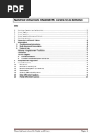 Numerical Instructions in Matlab and Octave