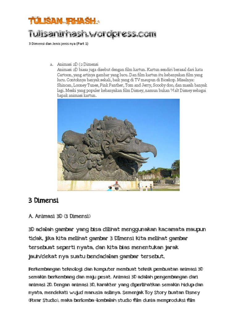3 Dimensi Dan Jenis Jenis Nya Part 1