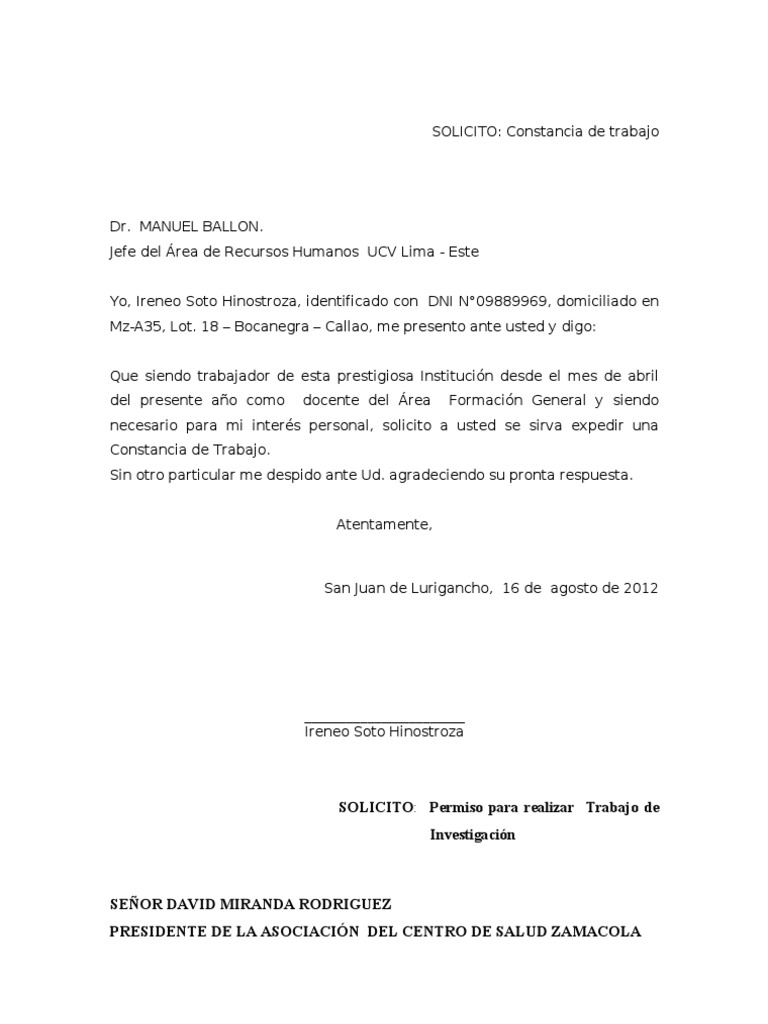 SOLICITUDES-VARIOS-MODELOS | Perú | Maestros