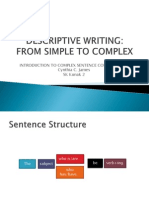 Descriptive Writing - Complex Sentences