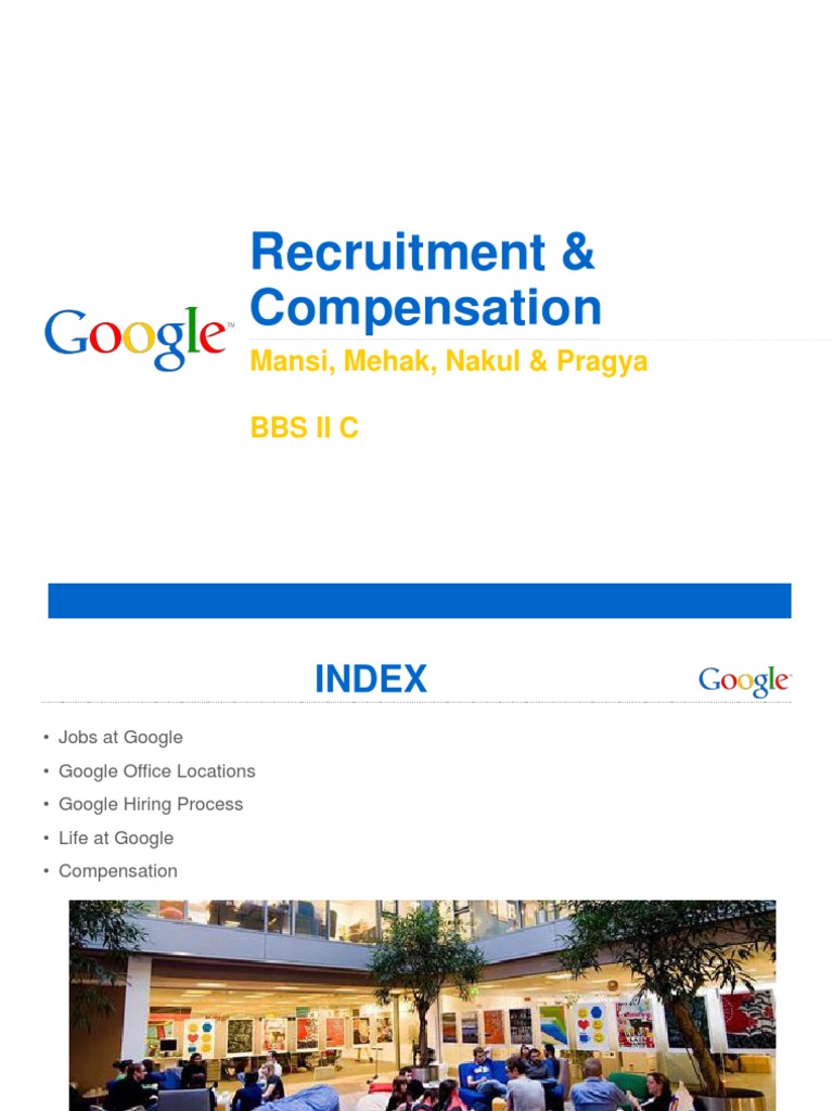 Google HR Project PDF Google Employee Benefits