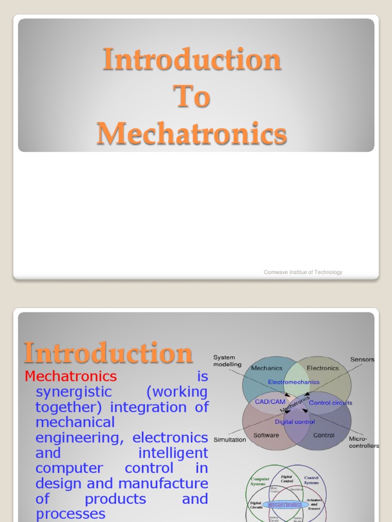 Introduction to Mechatronics Lecture#1 | Sensor | Machines