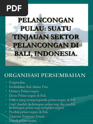 Sektor Pelancongan Di Bali Indonesia Pdf