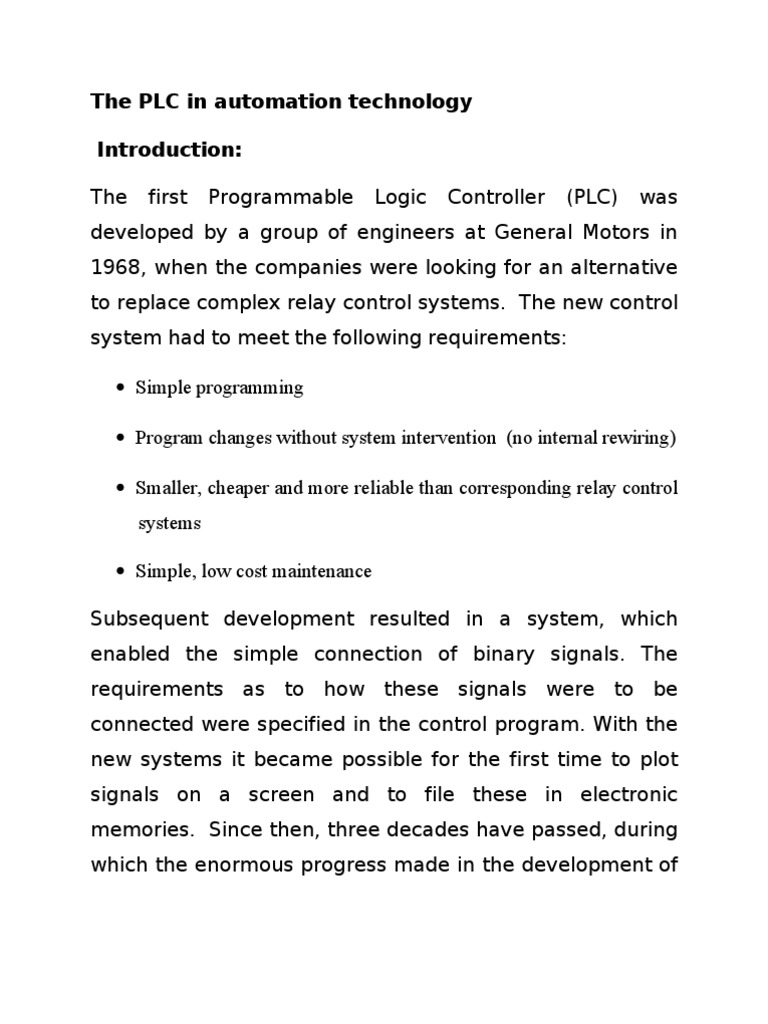 PLC Applications in Industrial Automation | PDF | Programmable Logic ...